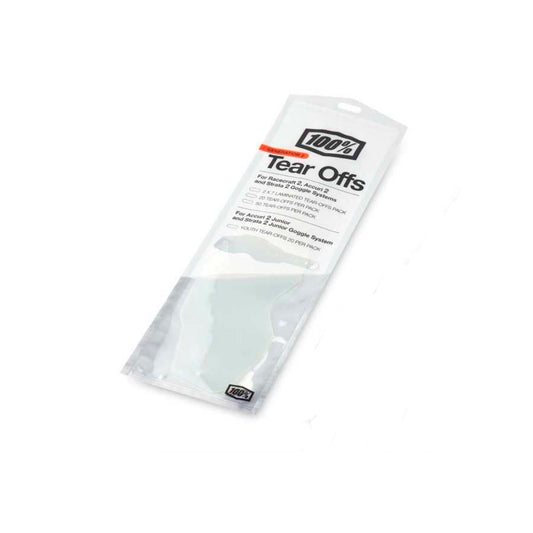 Goggles 100% Standard Goggles Tear-Offs (20PACK) (RC2,AC2,ST2)