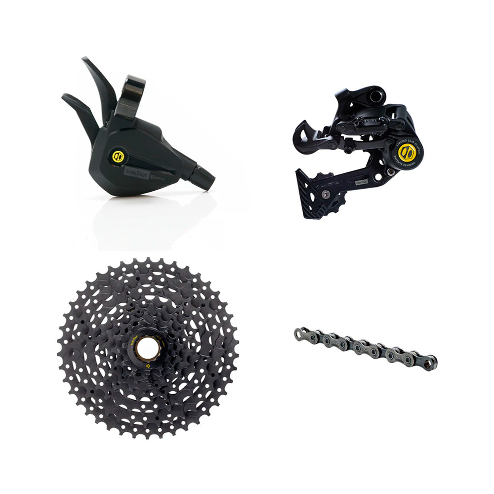 Box Four Prime9 Groupset, 8 Speed, Multi-Shift Kit, 11-42t, Bla