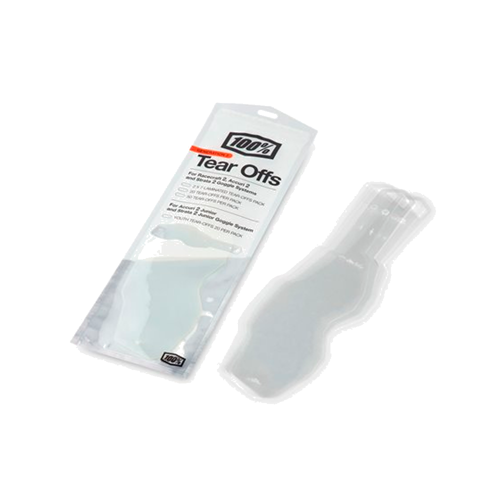 Goggles 100% Youth Tear-Offs (20 PACK) (AC2,ST2)